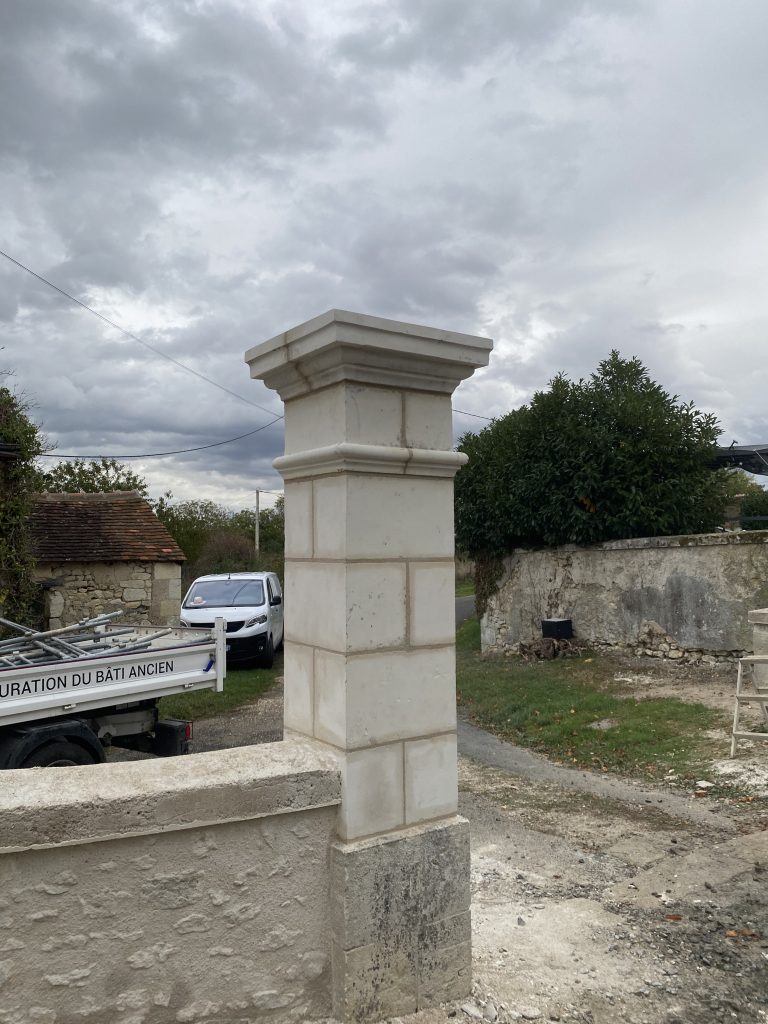 Restauration de piliers par mortier de ragréage